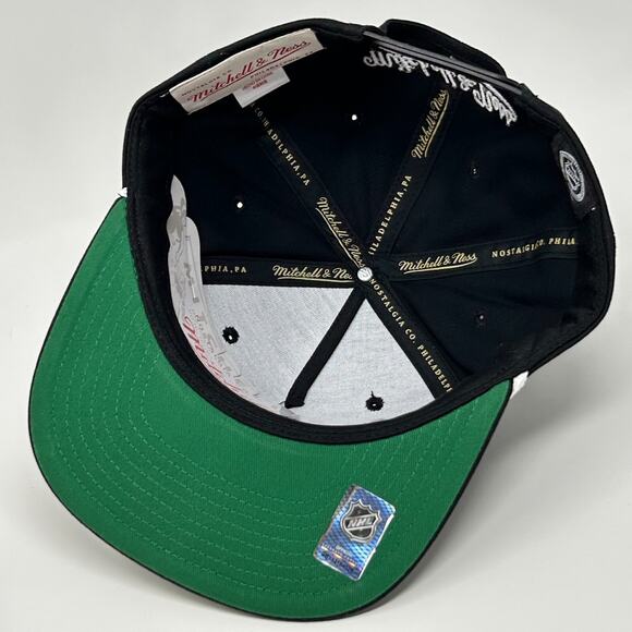 Chicago Blackhawks Hat Cap Black Mitchell & Ness Snapback Rope Roping Corded NHL - Picture 4 of 10